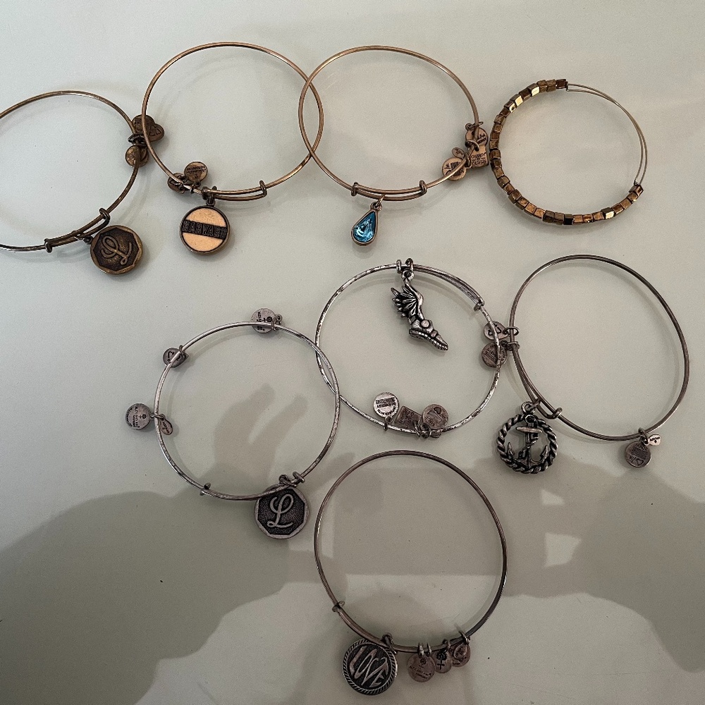 8 Alex and Ani Bundle Bracelets